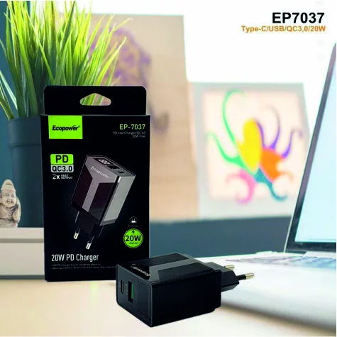 Cargador Ecopower s/cable 20w